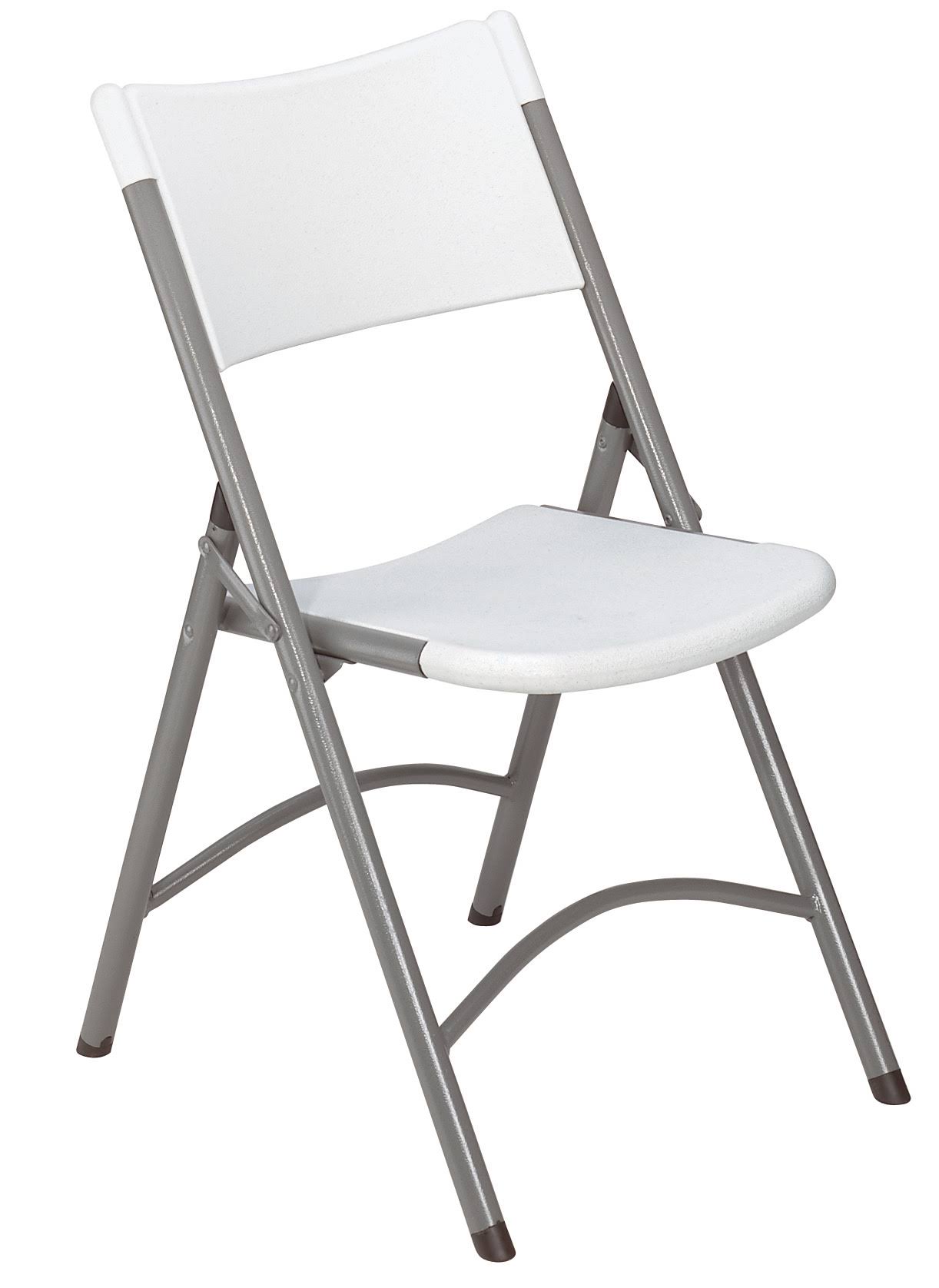 National Public Seating # 602 - Folding Chair, Plastic, Gray, Pkg of 4
