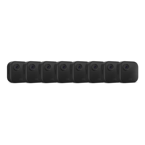Blink Outdoor 4 (newest model), Wire-free smart security camera, two-year battery life, two-way audio, HD live view, enhanced motion detection, Works with Alexa – 5 camera system