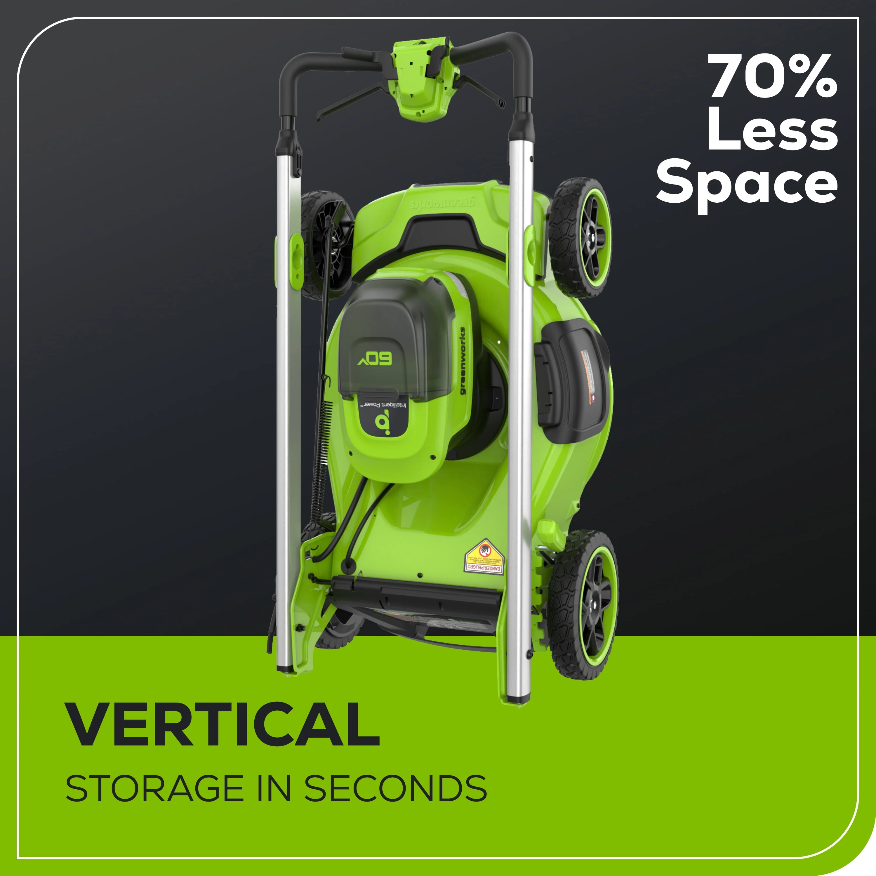 Greenworks 60V 21 Self Propelled Lawn Mower with 8.0 Ah Battery & Rapid Charger 2546402