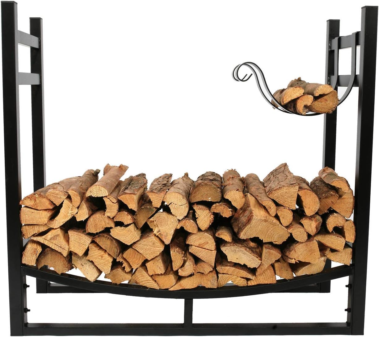 1. GO 3 Feet Indoor/Outdoor Heavy Duty Firewood Log Rack with wood Holder, 30 Inch Tall