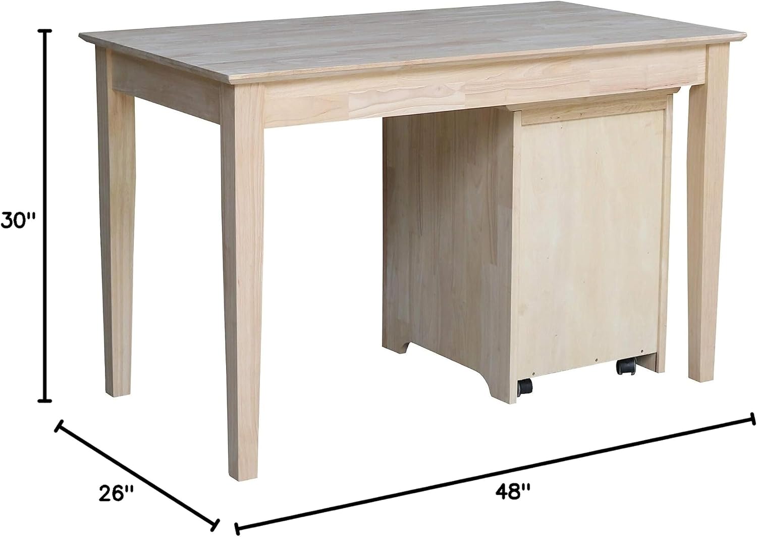 International Concepts Two Drawer OF-41 Desk File cabinet, Unfinished