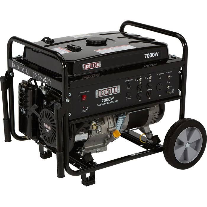 Ironton Portable Generator with Wheel Kit -7000 Surge Watts, 5500 Rated Watts 45808