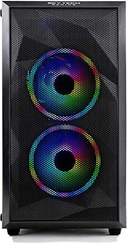 Skytech Gaming Eclipse Gaming PC, Intel i7 14700K 3.4 GHz, RTX 4070 Ti, 1TB NVME Gen4, 32GB DDR5 RAM RGB, 1000W Gold ATX 3.0 PSU Wi-Fi, Win 11 Home, RGB Keyboard and RGB-Mouse Included