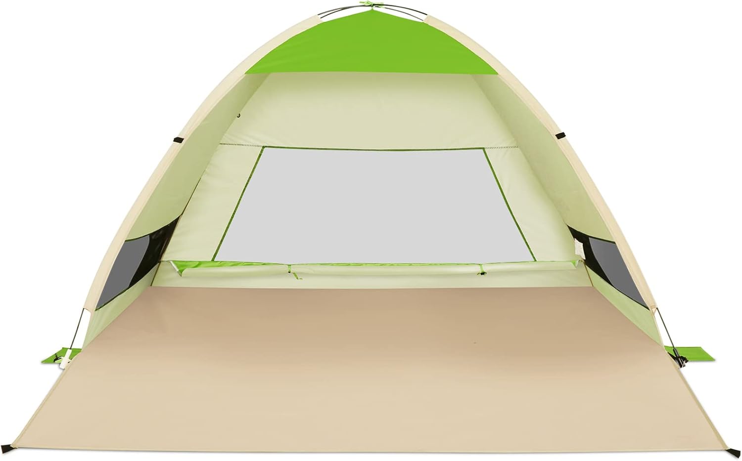 Gorich Large Pop Up Beach Tent Automatic Sun Shelter Cabana Easy Set Up Light Weight Camping Fishing Tents 4 Person Anti-UV Portable Sunshade for Family Adults