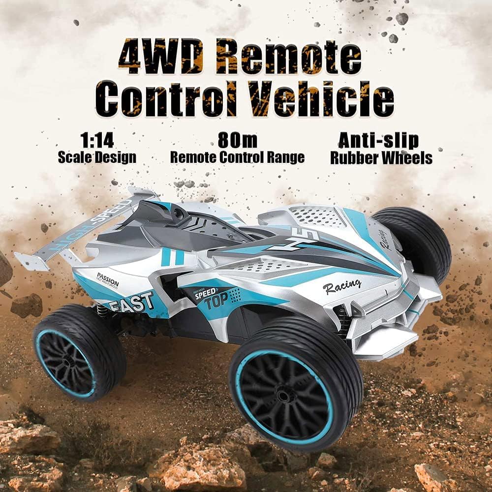 Remote Control Car 1:14 Scale Large Electric Drift RC Cars 2.4GHz Off Road RC Trucks Buggy Toys High Speed Waterproof Race Cars for Boys Adults
