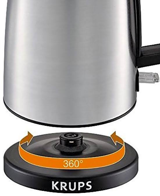 Krups BW3110 Savoy Manual Electric Kettle with Auto Shut Off and Brushed