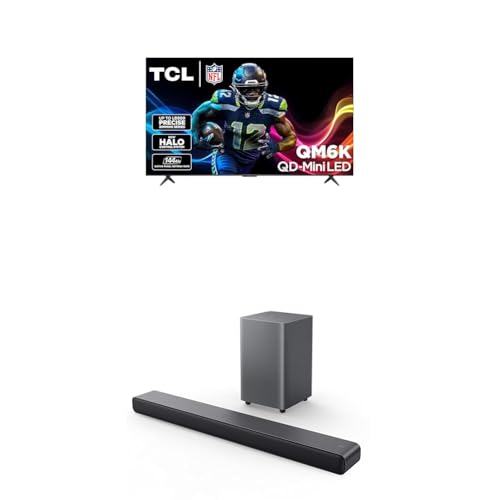 TCL 65-Inch Class QM6K Series QD-Mini LED 4K UHD Google Smart TV Best Value Mini-LED TV - QLED, 144hz, 288hz Gaming Rate, High Contrast Screen, Onkyo Audio, Dolby Atmos (65QM6K, 2025 Model)