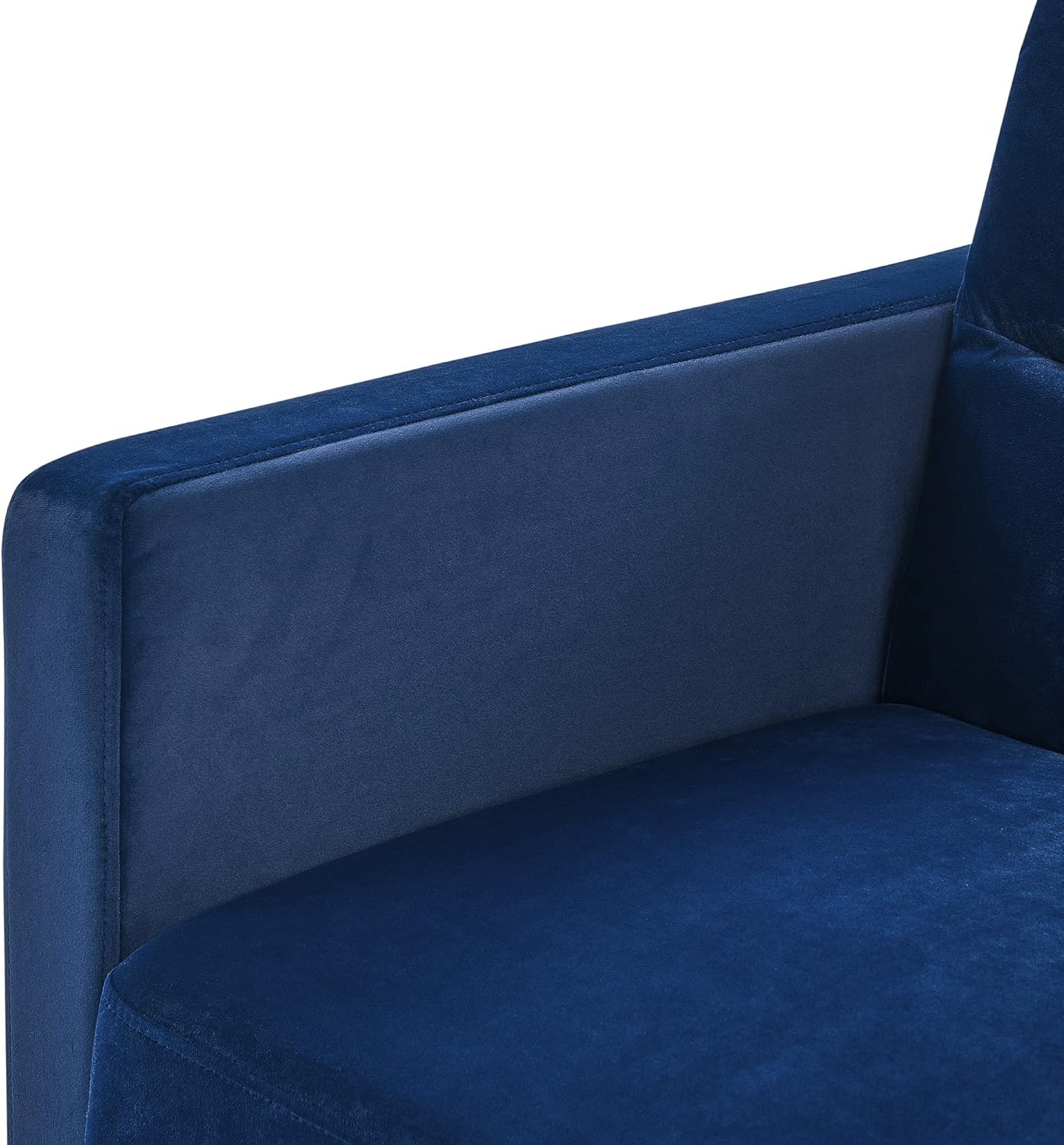 3-in-1 Multi-Functional Convertible Sofa Bed, Comfy Upholstered Sleeper Loveseat Futon Couch Pull, Chaise Lounge with Adjustable Backrest Sofabed, Blue 54.5"