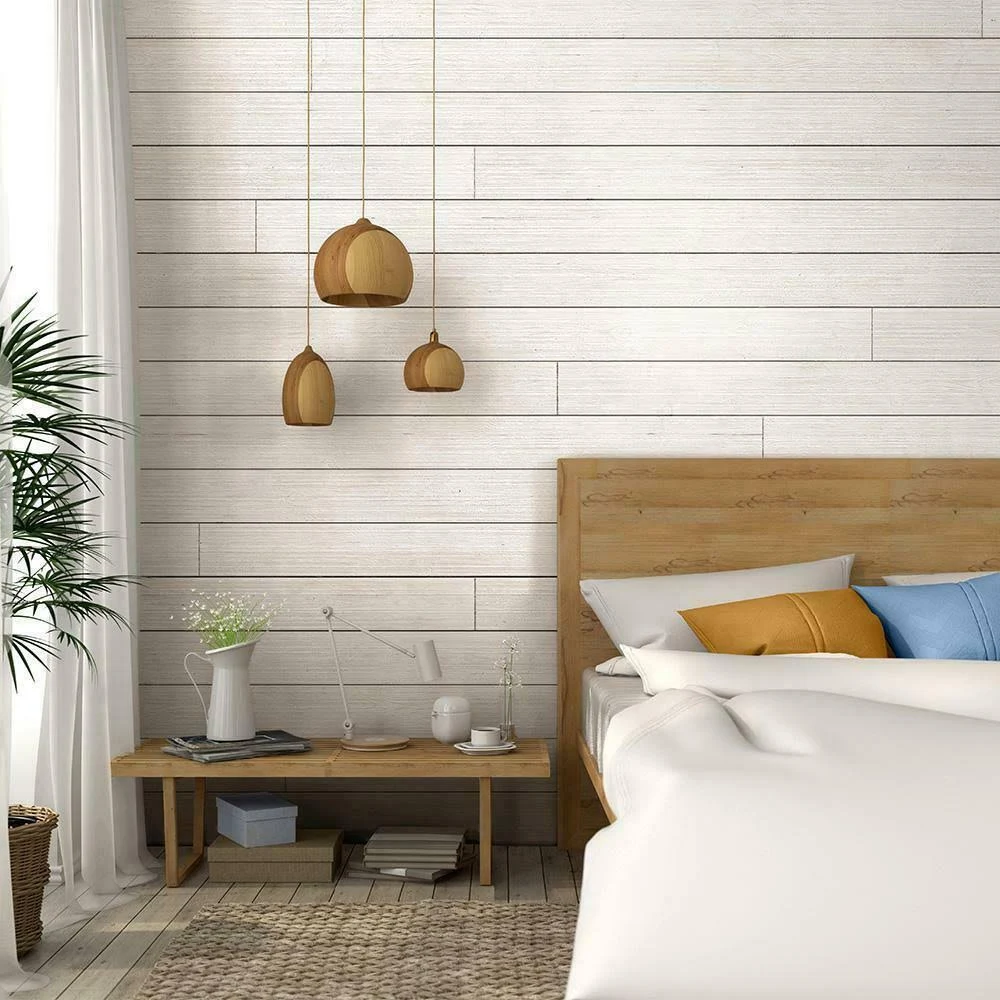 1 in. x 6 in. x 8 ft. Barn Wood White Shiplap Pine Board (6-Pack)