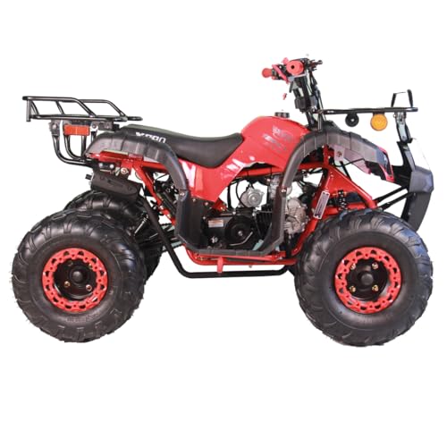 X-PRO ATV 4 wheelers for Sale 125cc ATV Quad Four Wheelers Youth ATV 4 wheelers with Remote Control(Burgundy)