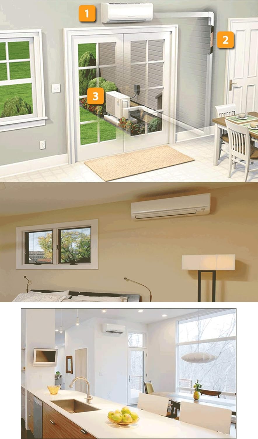 Mitsubishi 12,000 BTU Ductless Split System AC SEER 26.1 Cool & Hyper Heat Most Energy Efficient System