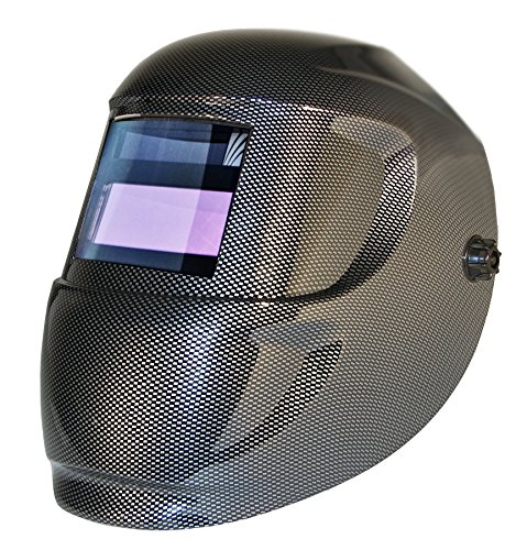 Carrera Welding Helmet with Auto Darkening 1000F Filter (Carbon Fiber)