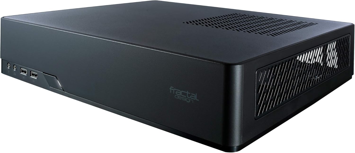 Fractal Design Node 202 Black Mini-ITX Slim Profile Compact Small Form Factor Computer Case with PCIE 3.0 Riser Card