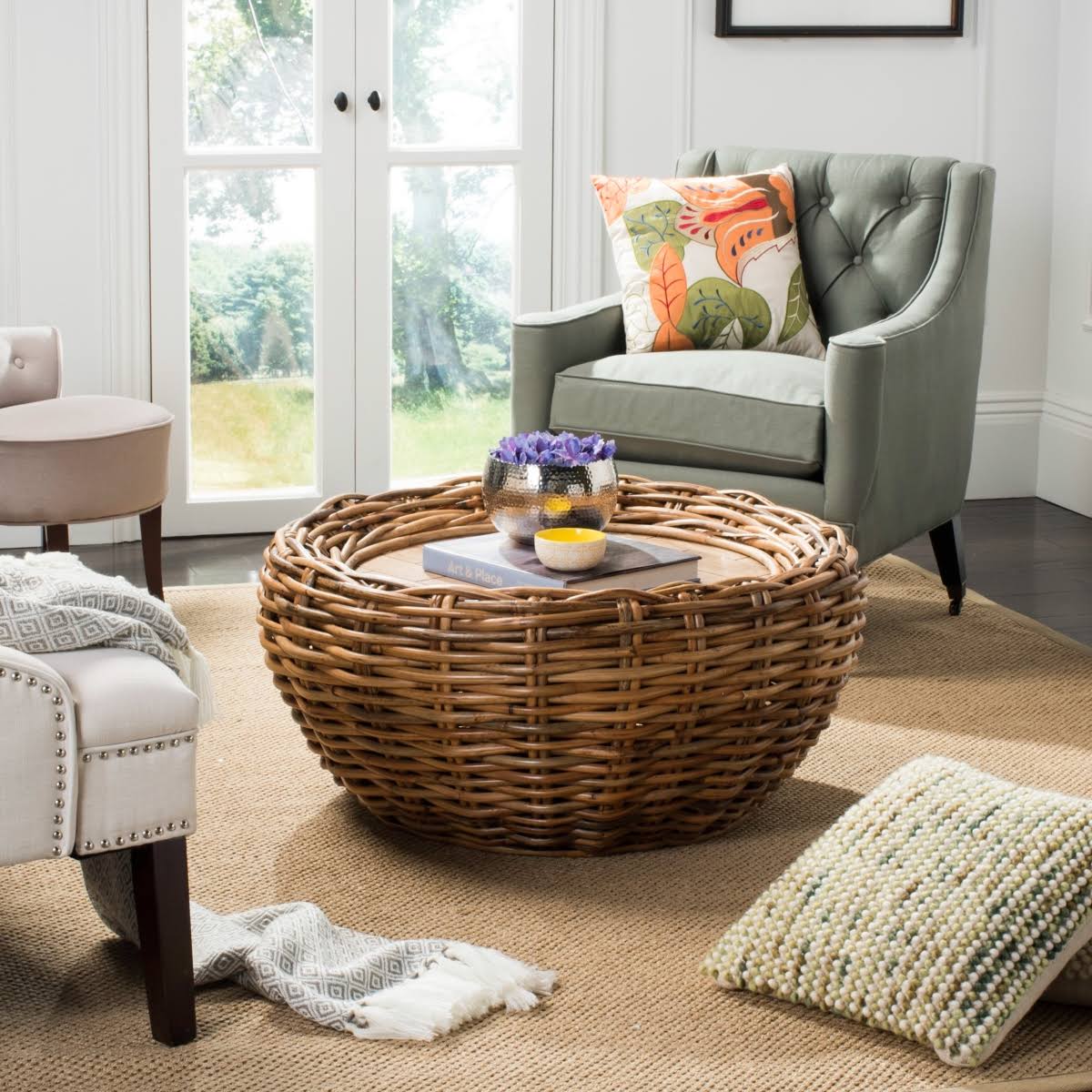 Safavieh Alley Wood Top Coffee Table - Grey