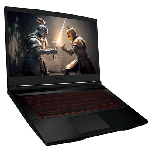 MSI THIN GF63 Gaming Laptop, 15.6" FHD Display, Intel Core i5-12450H. 32 GB DDR4 RAM, 1 TB PCIe SSD, NVIDIA GeForce RTX 2050, Backlit Keyboard, Windows 11 Home, Black