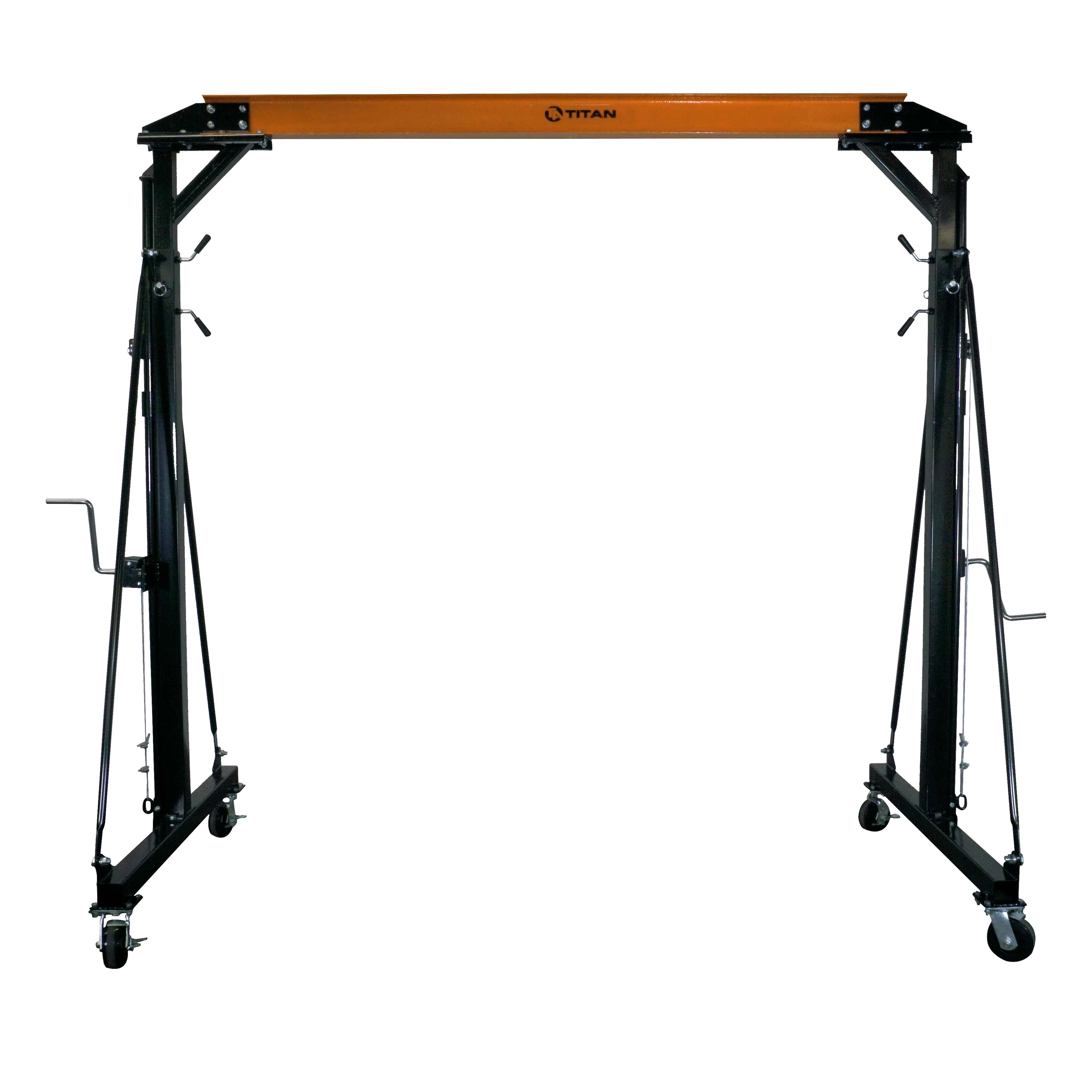 Titan Attachments 1 Ton Telescoping Gantry Crane, Portable Shop Lift Hoist, Frame Only, Rated 2,000 LB