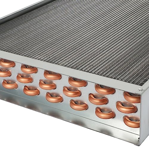 12 x 15 Heat Exchanger Water To Air, Copper Ports for Outdoor Wood Furnaces, Residential Heating and Cooling, and Forced Air Heating