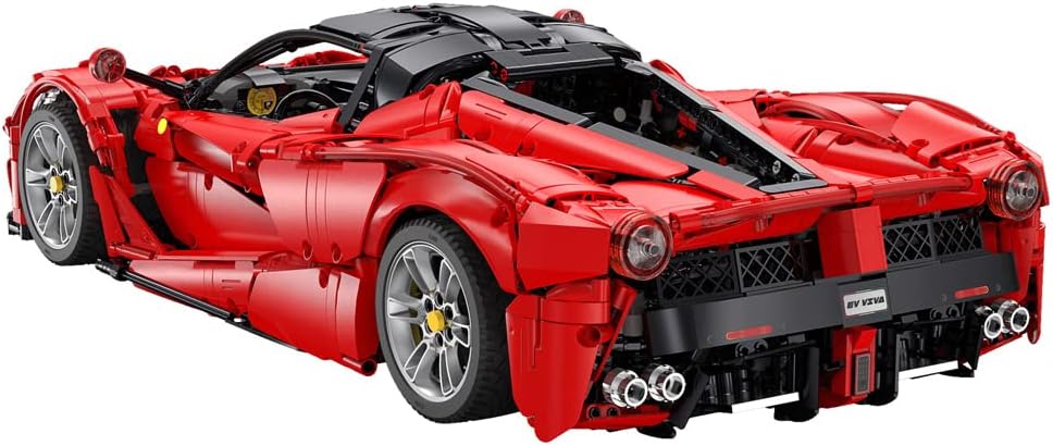 MISINI C61505W LaFer Supercar Building Set, 1:8 Scale Sports Car Building Blocks Kit for Adults, CADA Bricks Viva Hypercar, Collectible Motorsport MOC Car Toy Gift for Men Teens - 4739 Pcs