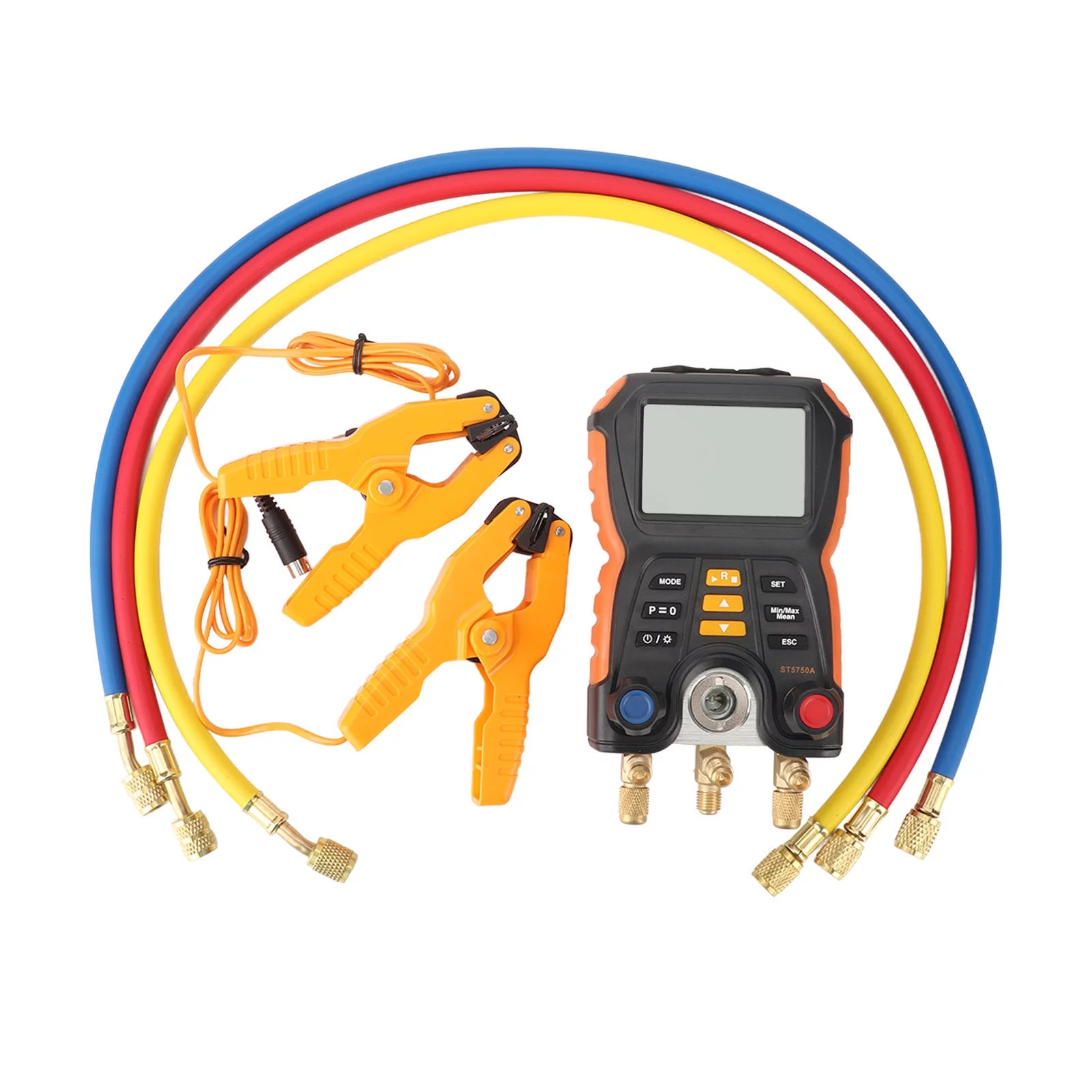 Digital Manifold Gauge Refrigeration Digital Manifold Gauge Accuracy 2 in 1 Pressure Temperature Tester Air Conditioner HVAC Digital Manifold Meter - Curated Treasures Market