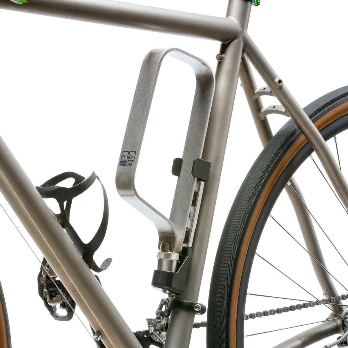 TiGr Mini+ Titanium Bike Locks. This Bicycle U Lock with Mounting Clip is Heavy Duty, Lightweight & High Security. Features Disc-Style U-Locks with 2 Keys (4"/102mm Wide, 8"/203mm Long)
