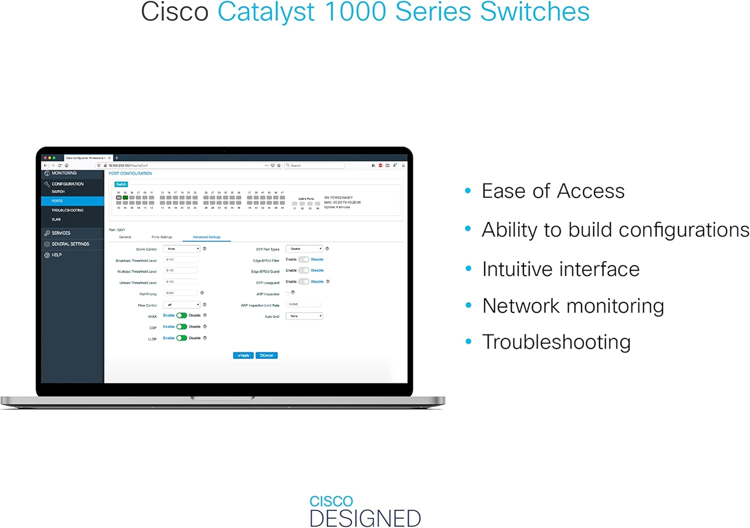 Cisco Catalyst 1000-8T-2G-L Network Switch, 8 Gigabit Ethernet (GbE) Ports, 2x 1G SFP/RJ-45 Combo Ports, Fanless Operation, Enhanced Limited Lifetime Warranty (C1000-8T-2G-L)