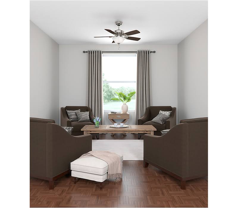 Hunter 44x22 Caraway Ceiling Fan, Nickel