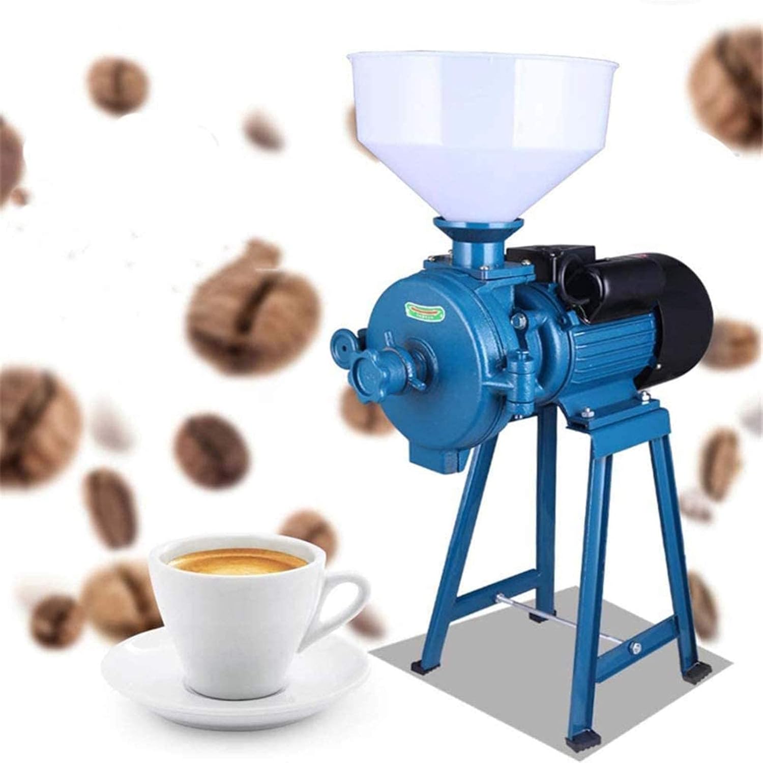 1500W Commercial Mill Grinder For Home Stores, Electric Grain Dry Feed Flour Milling Machine,Cereals Grinder With Funnel,Corn/Coffee/Wheat/Rice