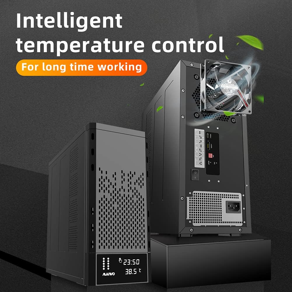 MAIWO 8 Bay 2.5/3.5 inch Hard Drive RAID Enclosure USBC 5Gbps Support 7 RAID Modes(K8AA)