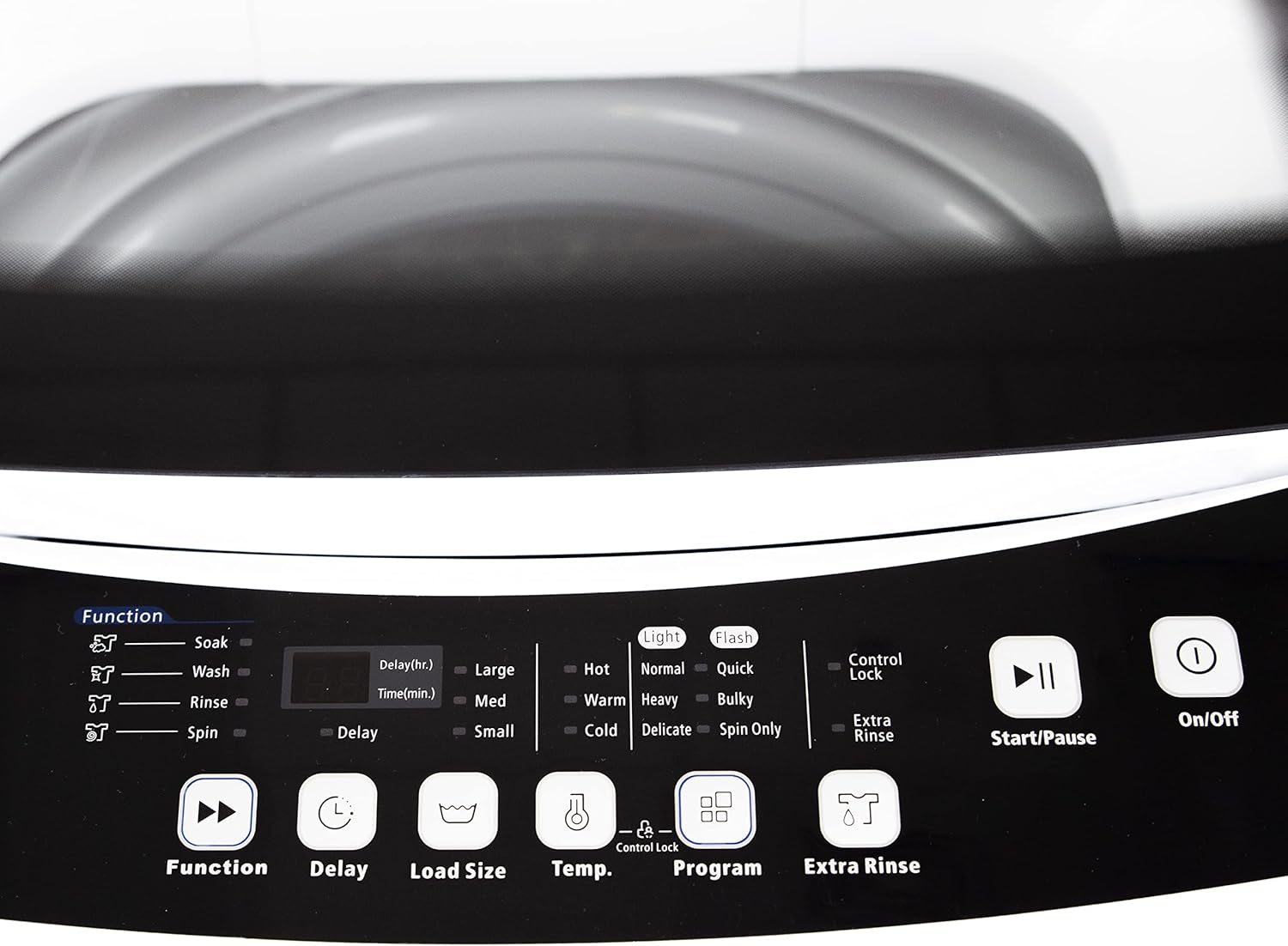 Avanti STW30D0W Portable Washing Machine 3.0 Cu. Ft. Capacity, Top Loading with Hot and Cold Water Inlets, 6 Cycles, Compact for Apartments Dorms and RVs, White