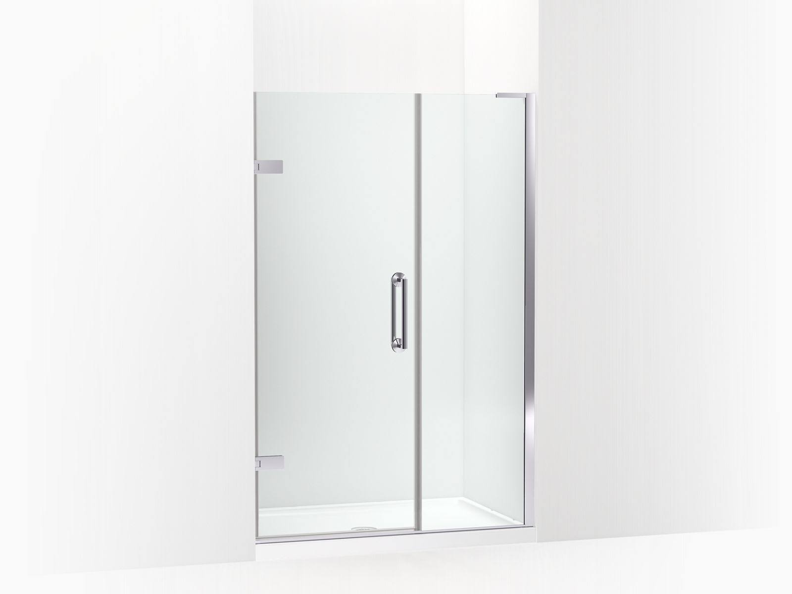 Kohler 27605-10L-SHP Components Frameless Pivot Shower DOOR, 71-3/4x22 H x 45-1/4 - 46x22 W, with 3/8x22 Thick Crystal Clear Gla