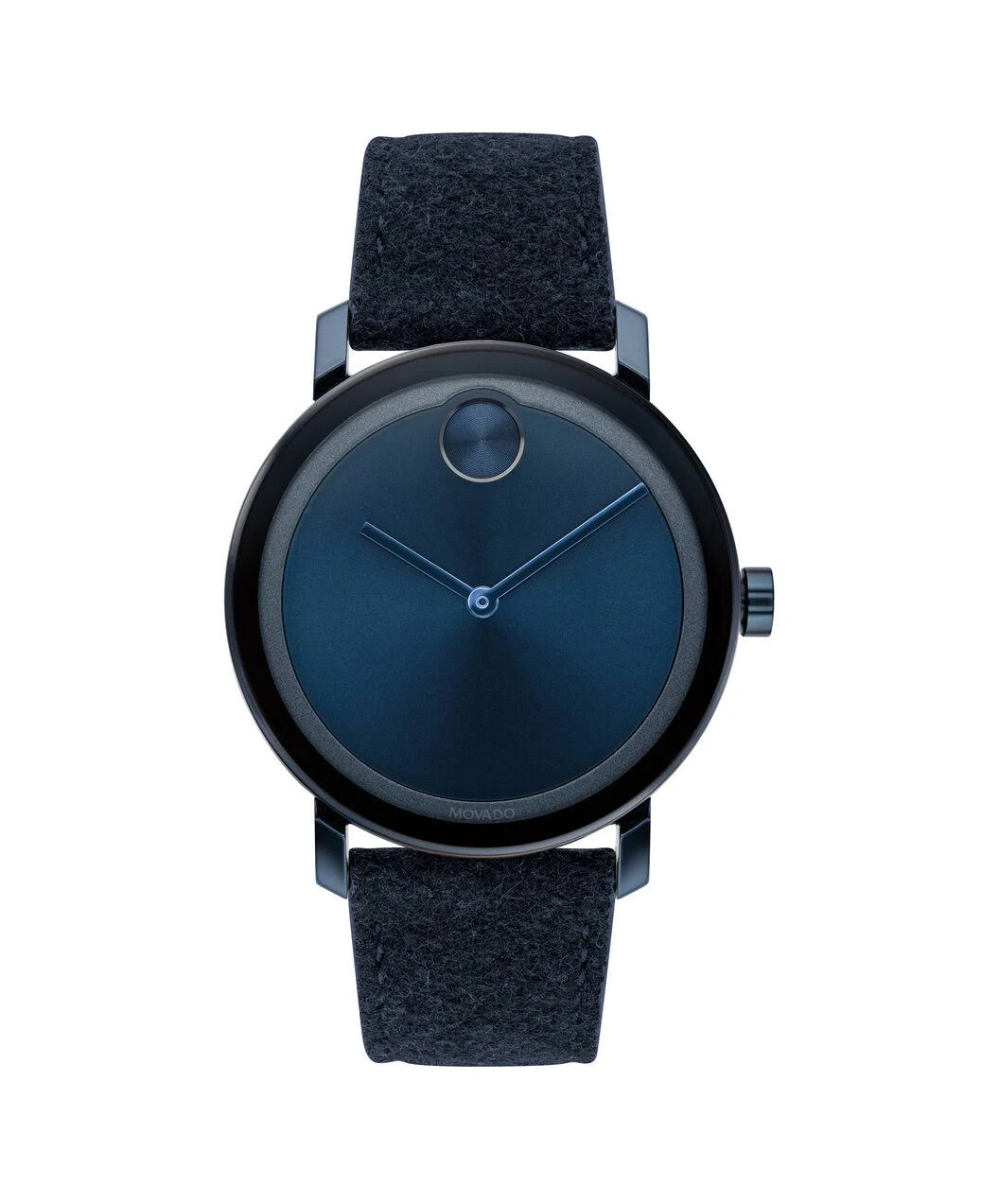 Movado Men&s BOLD Evolution Watch 3600614 - 40mm - Blue-toned Sunray Dial - Blue Ion-plated Stainless Steel Case - Navy Blended