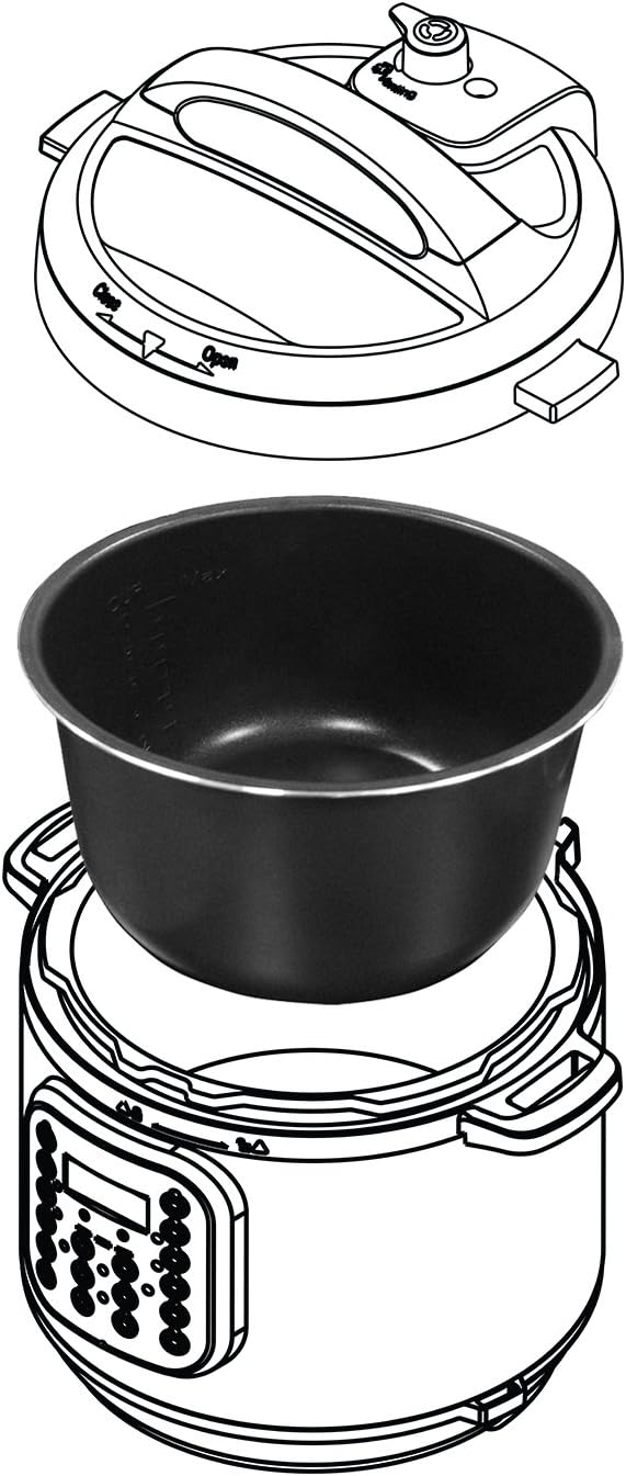 Instant Pot Duo Plus 9-in-1 Electric Pressure Cooker and Ceramic Inner Cooking Pot Mini 3-Qt Bundle