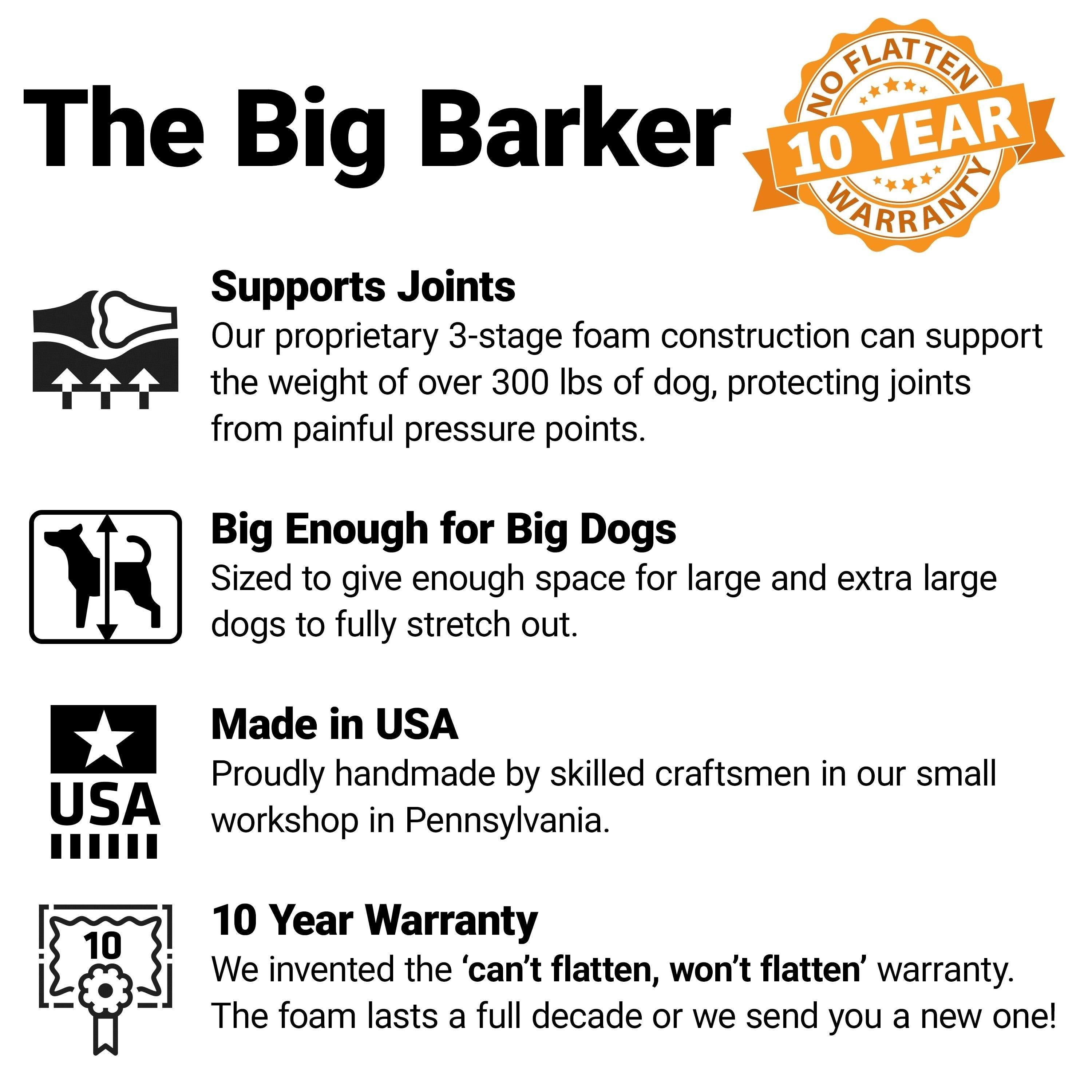 Big Barker 7x22 Orthopedic Dog Bed - Sleek Edition - Charcoal Gray - Large - 48x22 x 30x22 x 7x22
