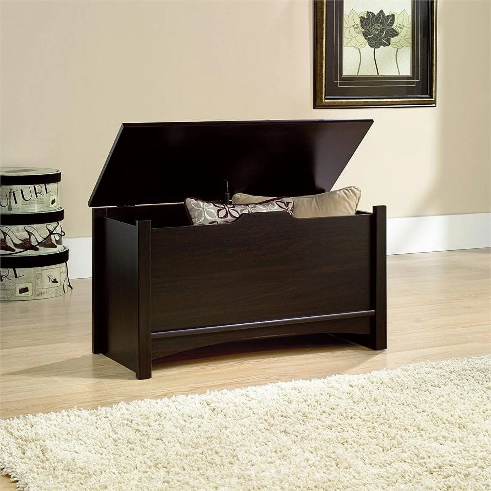 Pemberly Row Wood Storage Chest/ Storage Bench in Jamocha Wood