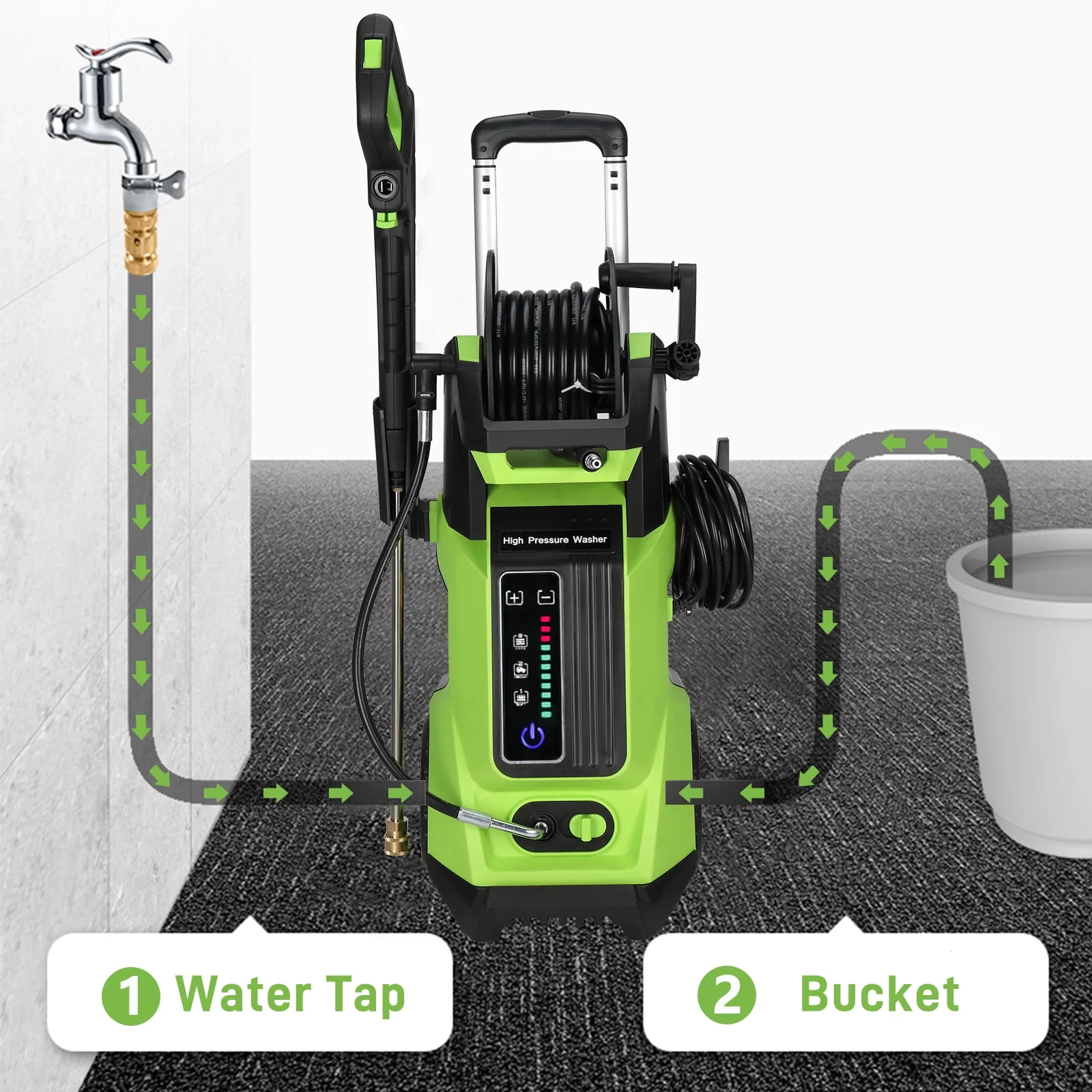 Ktaxon Adjustable High Pressure Washer, 3500PSI 2.6GPM Electric Power Washer Cleaner