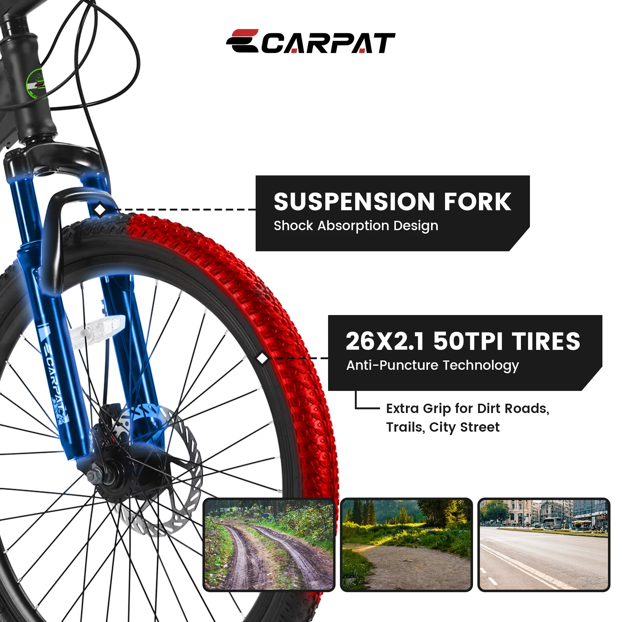 CHAMPIERRE 24 inch Boys Bike, Mountain Bike for Man and Woman, Shimano 21 Speed Bicycle for Boys and Girls,Orange