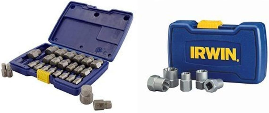 IRWIN Screw Extractor Set, Hex Head, Multi-Spline, 25-Piece (53227) Pack of 2