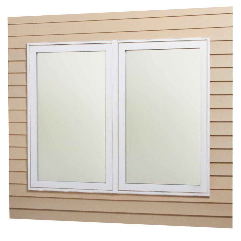 72 in. x 48 in. Vinyl Casement Window with Screen - White