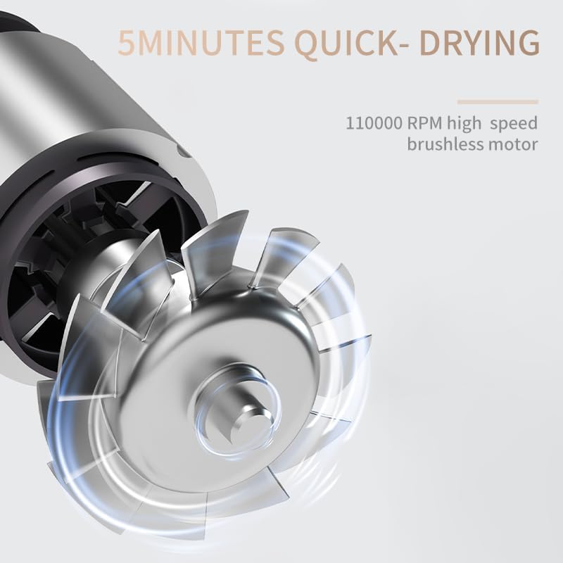 Tideway™ High Speed Hair Dryer, Brushless Motor high -Speed Low Noise Temperature Control ion Hair Dryer, Tideway High Speed Hair Dryer Pro.