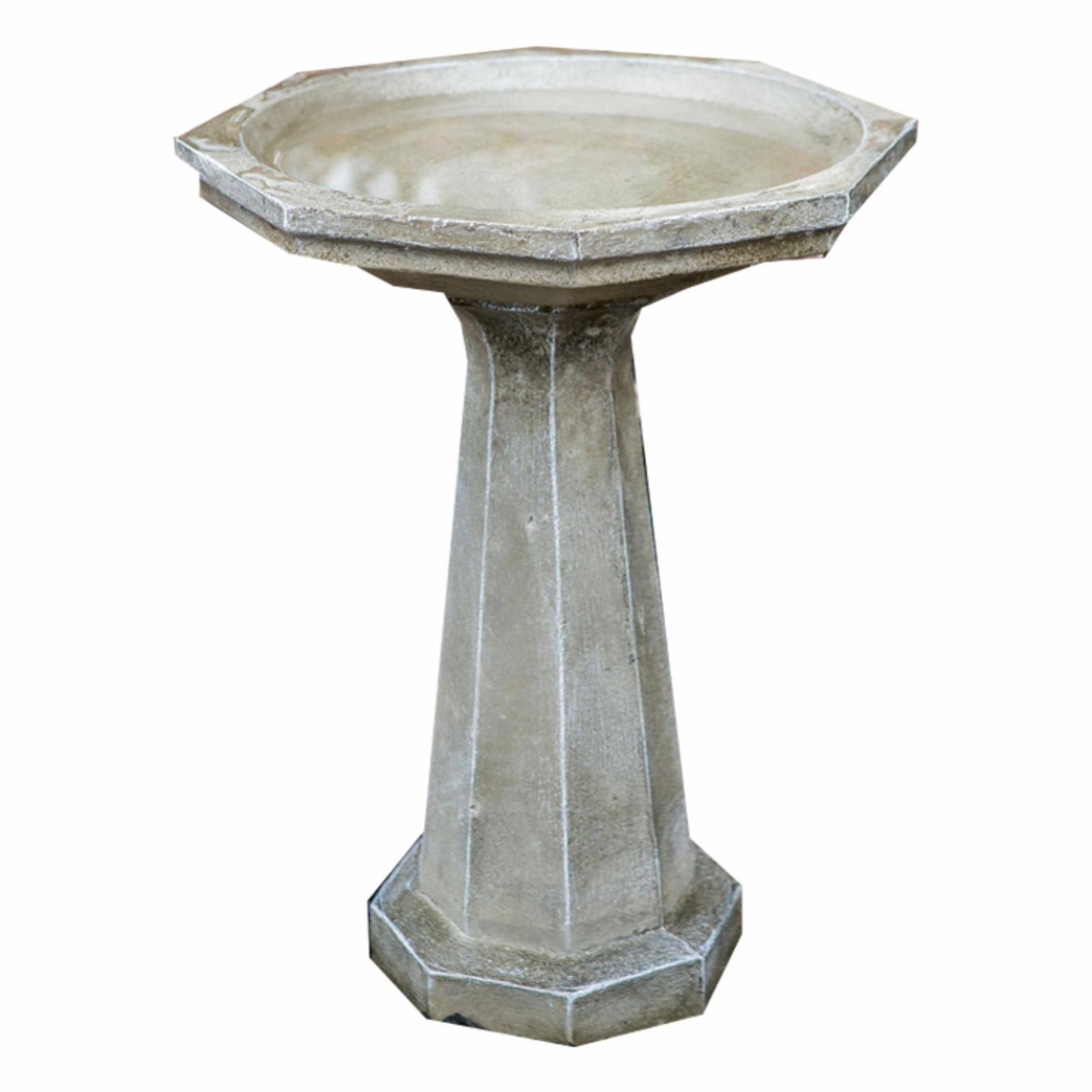 Athena Garden Cast Stone Large Octagon Bird Bath