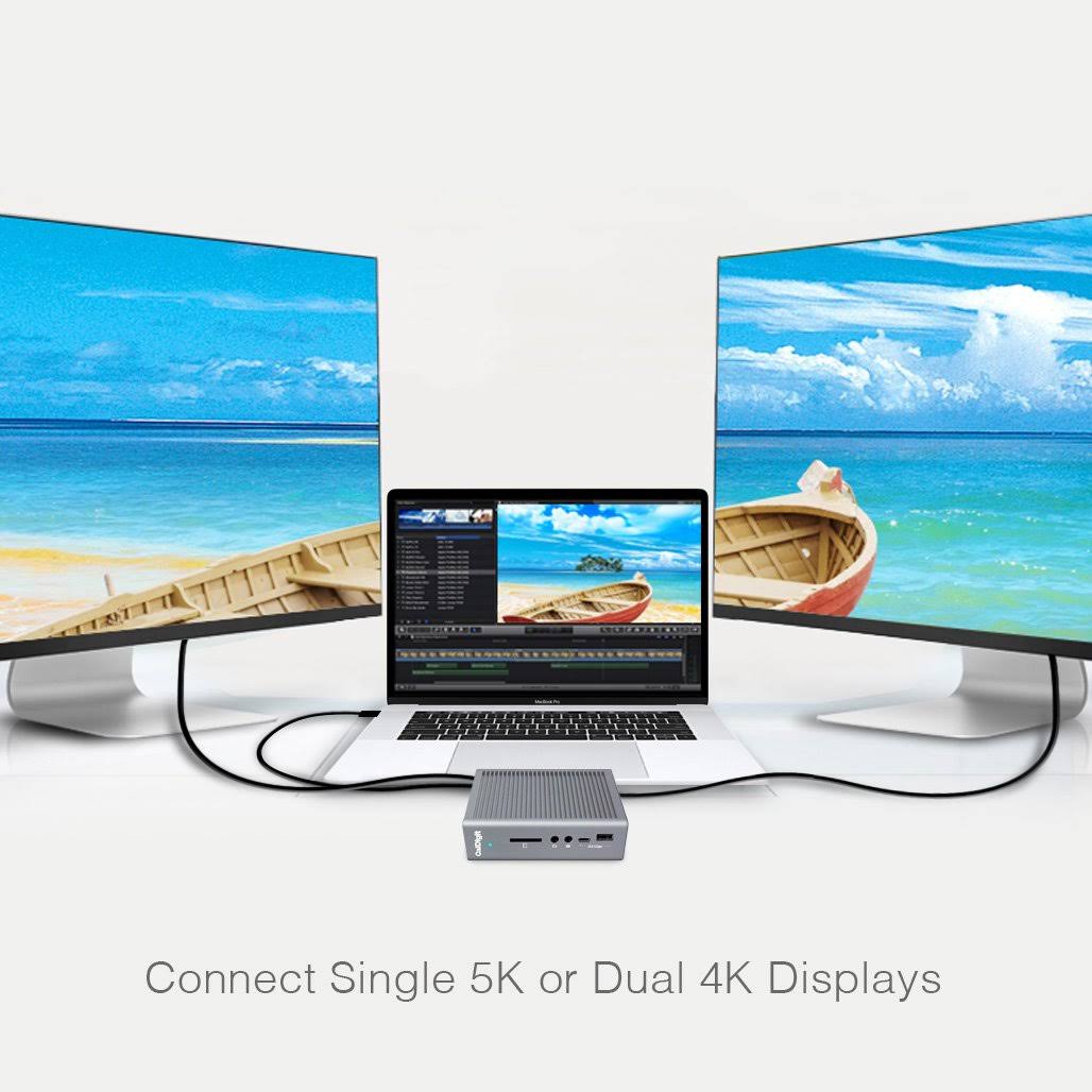 CalDigit Thunderbolt Station 3 Plus Docking Station with 15 Ports and 0.7m Passive Cable, Space Gray