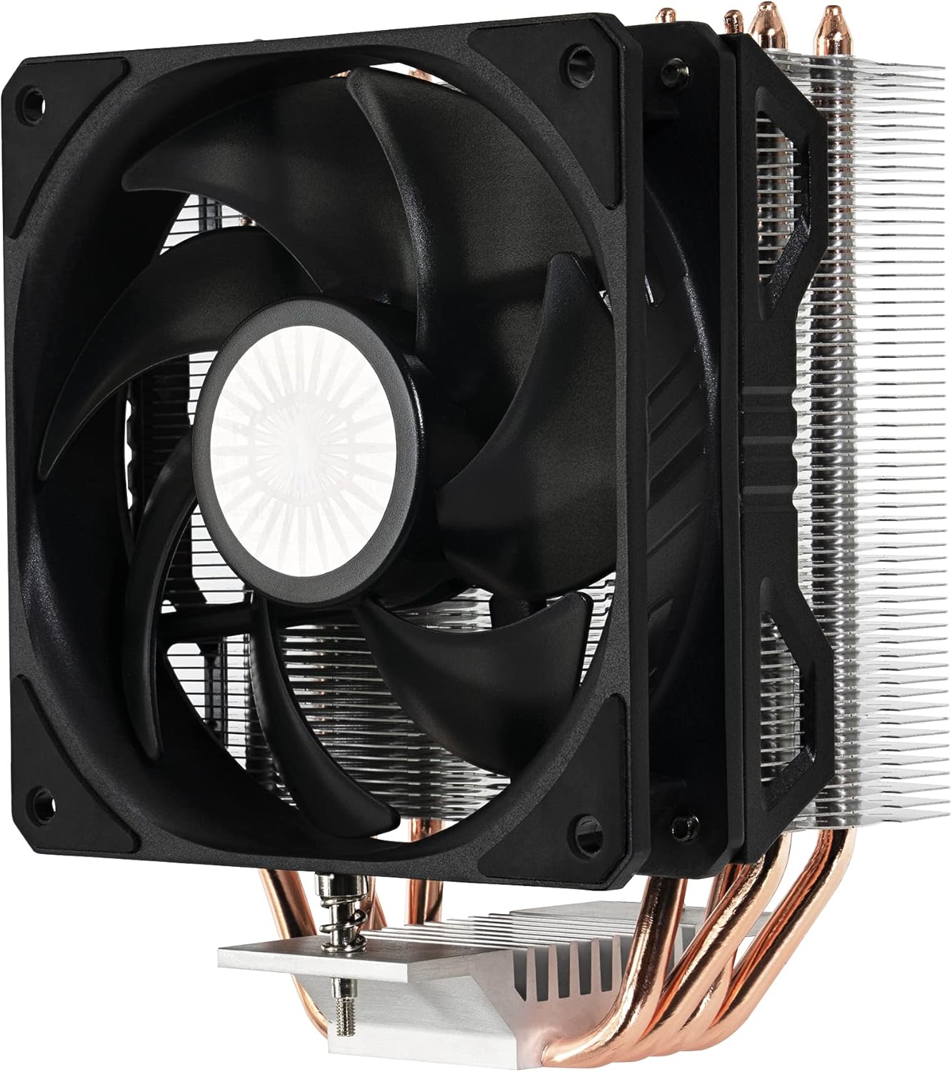 Cooler Master Hyper 212 EVO V2 CPU Cooling System - Better Performance, Upgraded Features - Offset Heat Sink, 4 Direct Contact Heat Pipes, 120mm SickleFlow V2 Fan - Redesigned Universal Socket Black