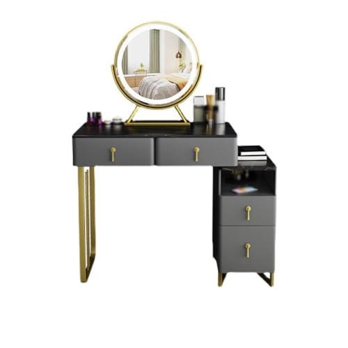 Storage Desk Nordic Modern Minimalist Dressing Table Small Mini Storage Cabinet Integrated Solid Wood Dressing Table Desk for Bedroom