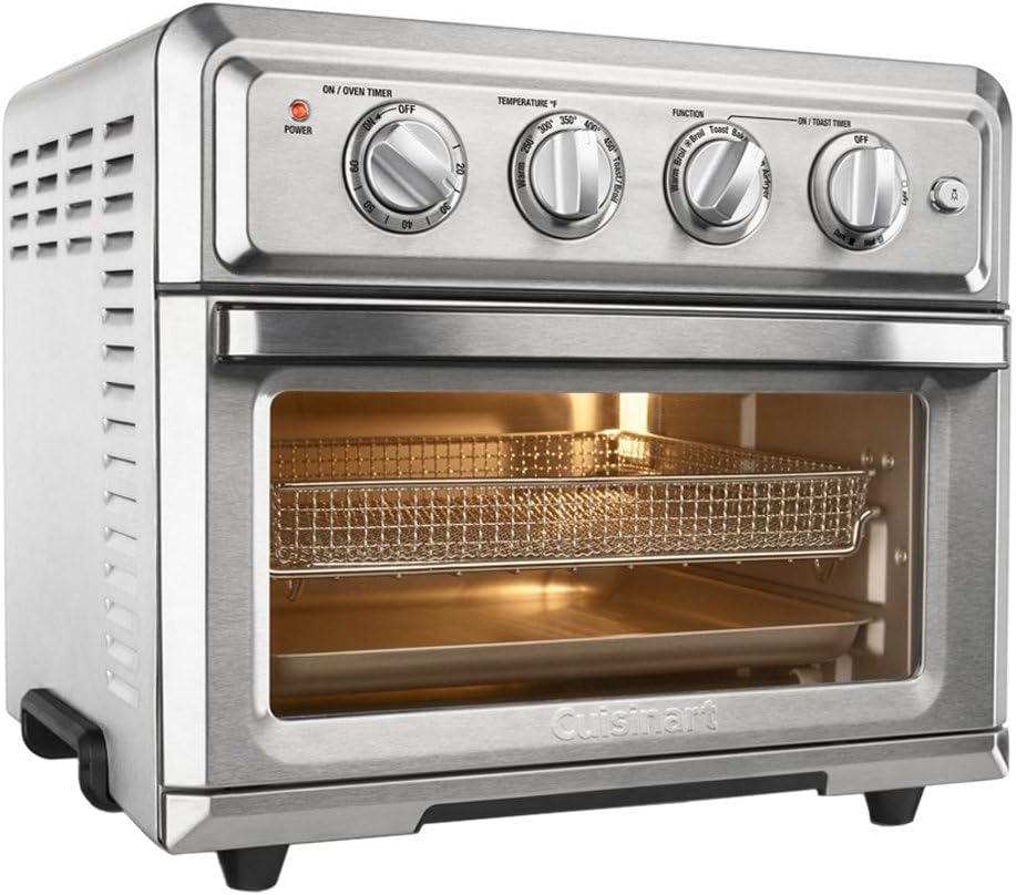 Cuisinart TOA-60 Convection Toaster Oven Air Fryer with Light, Silver w/ 1 Year Extended Warranty