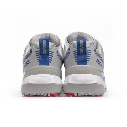 SQAIRZ Speed Mesh Men's Athletic Golf Shoes, Golf Shoes, Designed for Balance & Performance, Replaceable Spikes, Breathable, Golf Shoes Men with Spikes, Mens Golf Shoes, Golf Footwear