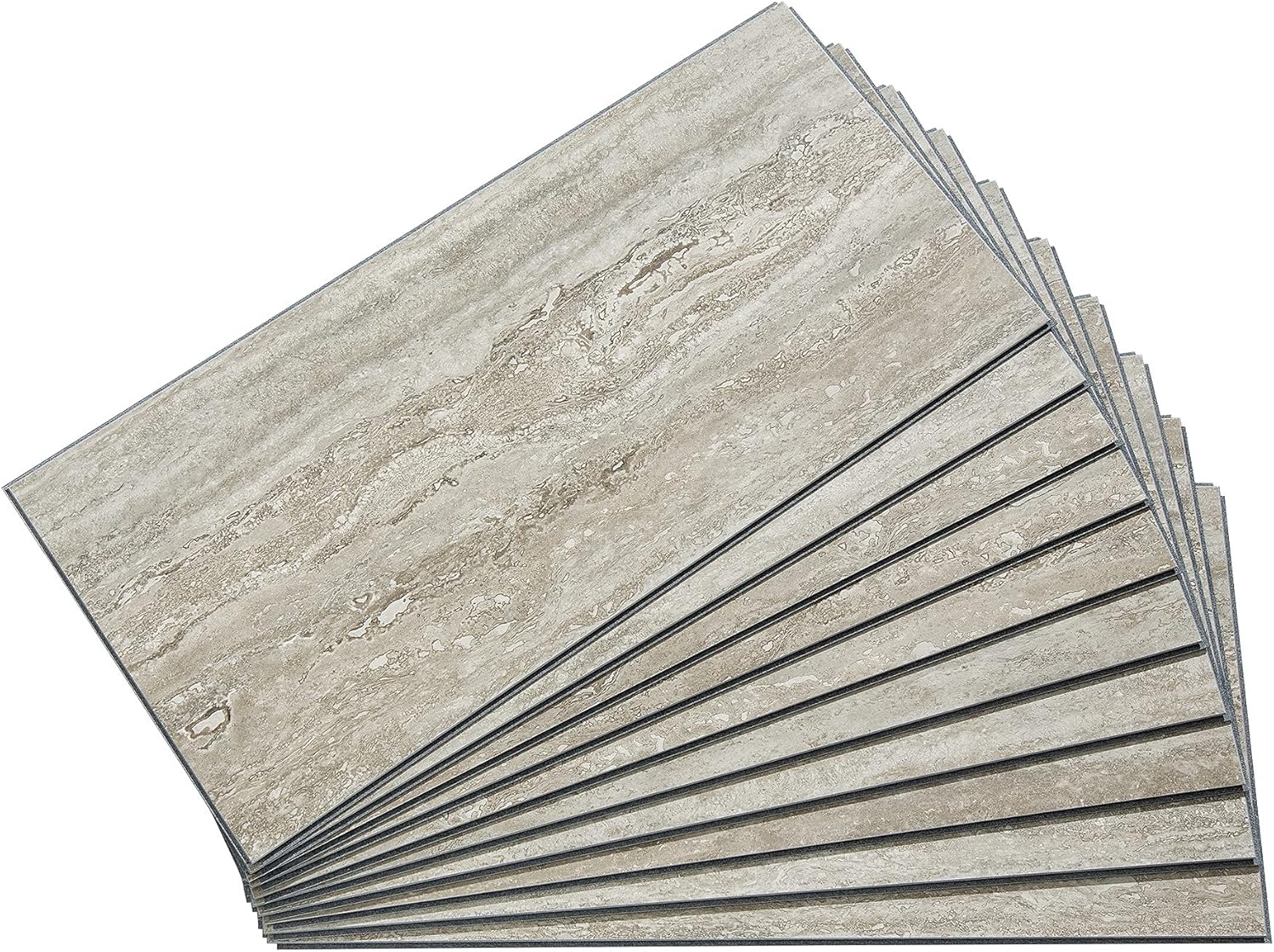 Palisade 23.2 in. x 11.1 in. Interlocking Vinyl Waterproof Wall/Backsplash Tiles for Kitchen or Bathroom in Carrara Marble (10 Pack)