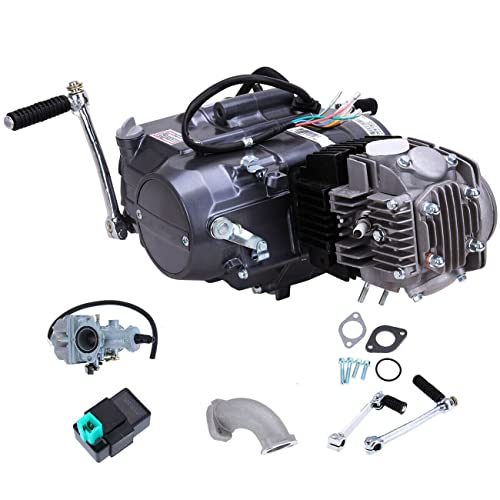 140CC Single Cylinder Engine Motor, 4-Stroke Engine Motor Set, Racing Engine Motor Complete Engine, Motorcycle Go Kart Engine, Horizontal Engine for HONDA CRF50/CRF70/XR50/XR70/Z50/CT70