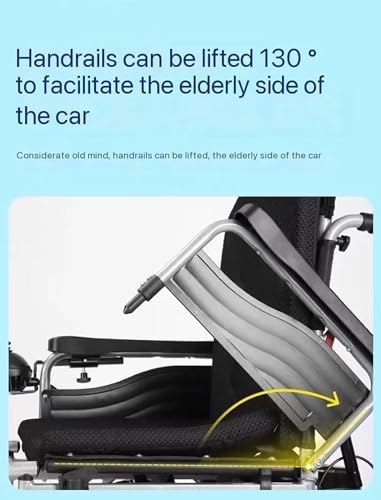 Electric Wheelchairs for Adults Reclining Foldable Electric Wheelchair All Terrain Motorized Wheelchair,with Headrest,flip Arm,Controller (20AH)