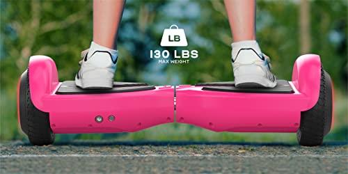 Voyager Hoverboard Self Balancing Electric Scooter with LED Light Up Wheels and Headlights, IPX4 Water-Resistant, 300 Watt Brushless Motor