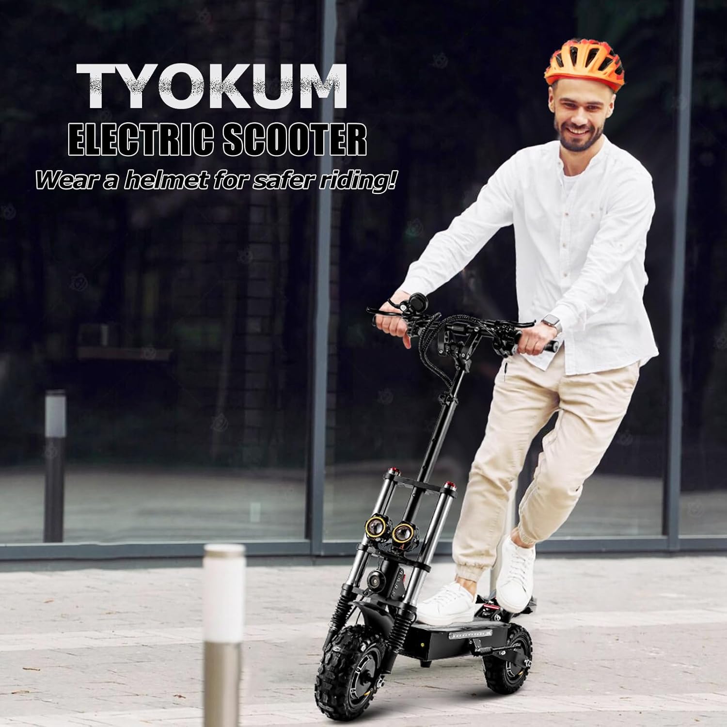 5600W Electric Scooter Adults With Seat - Offroad Electric Scooter Up to 50MPH & 60+Miles Range Fast Electric Scooters,60V 35Ah Electric Scooter for Adults Commuter Foldable Scooter with 11''Fat Tires